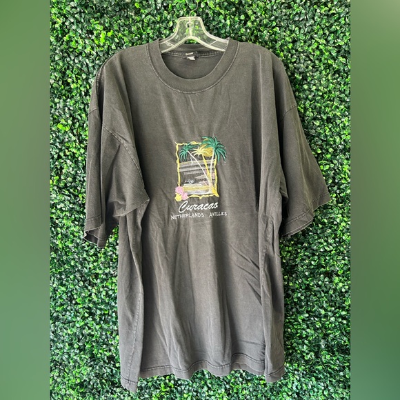 Vintage Embroidered Curaçao Tee - Picture 1 of 5